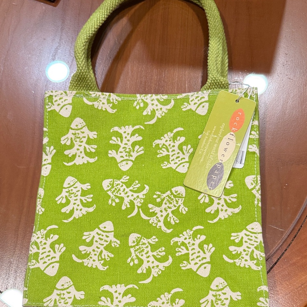 Eco-Friendly Green Fish Pattern Tote